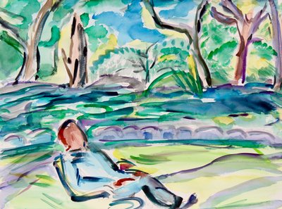 Entspannen am Fluss, 2020 von Richard Fox