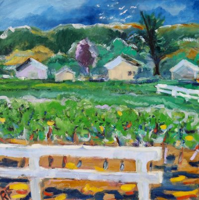 Der gebrochene Zaun, Napa, 2019 von Richard Fox