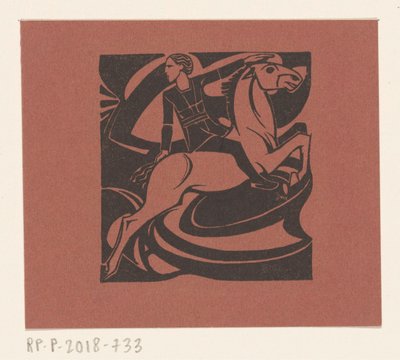 Reiter auf einem springenden Pferd von Richard Nicolaüs Roland Holst