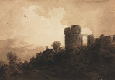 Landschaft mit Burgruine von Richard Parkes Bonington