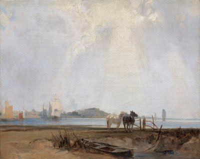 In der Nähe von Quillebeuf von Richard Parkes Bonington