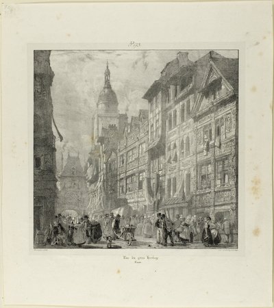 Rue du Gros Horloge von Richard Parkes Bonington