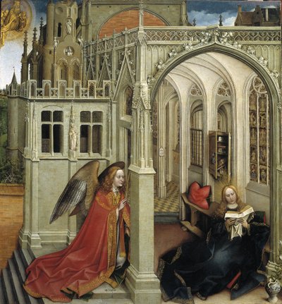 Die Verkündigung, 1418-1419 von Robert Campin