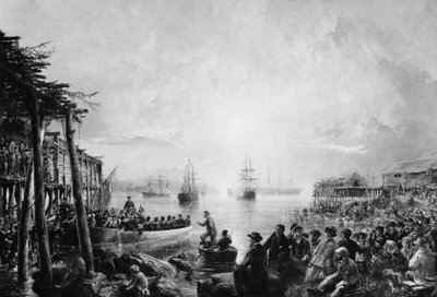 Landung in Neufundland, ca. 1866 von Robert Charles Dudley