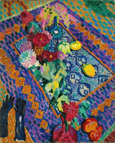 Stillleben mit Handschuhen, 1906-1907 von Robert Delaunay