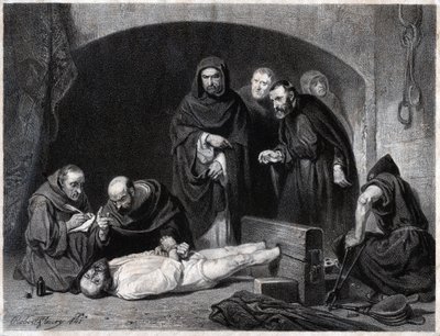 Inquisition im Mittelalter (Gravur) von Robert Fleury