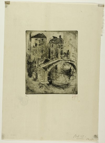 Venezianischer Kanal und Brücken von Robert Frederick Blum