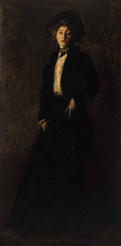 Junge Frau in Schwarz von Robert Henri