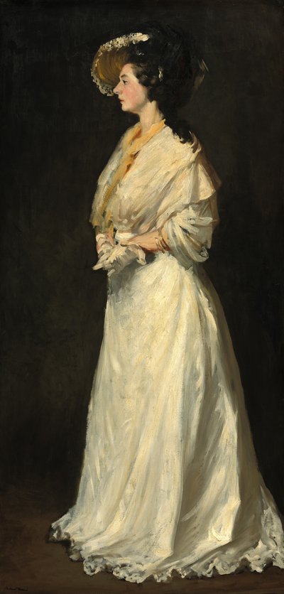 Junge Frau in Weiß, 1904 von Robert Henri