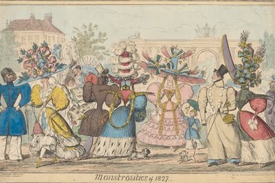 Monstrositäten von 1827 von Robert Isaac Cruikshank