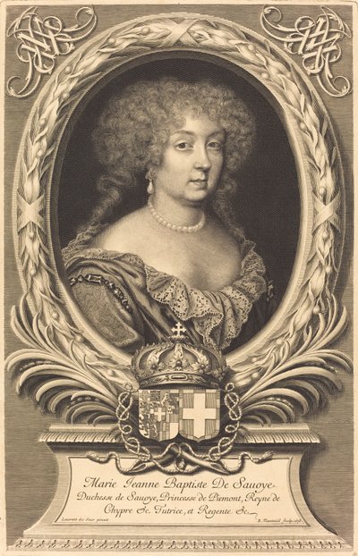 Marie-Jeanne-Baptiste, Herzogin von Savoyen von Robert Nanteuil after Laurent Dufour