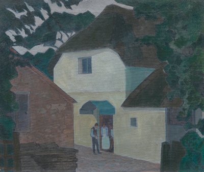 Der Besucher an der Mühle von Robert Polhill Bevan
