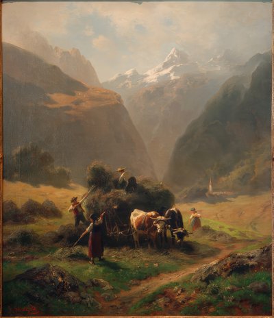 Heuernte im Hochgebirge von Robert Schietzold