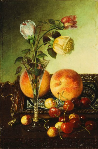 Rosen, Pfirsiche und Kirschen, 1891 von Robert Spear Dunning