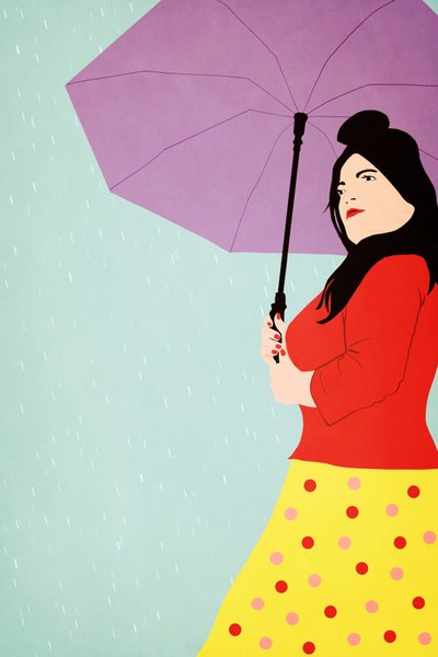 Scharlachrot im Regen von Roberta Murray