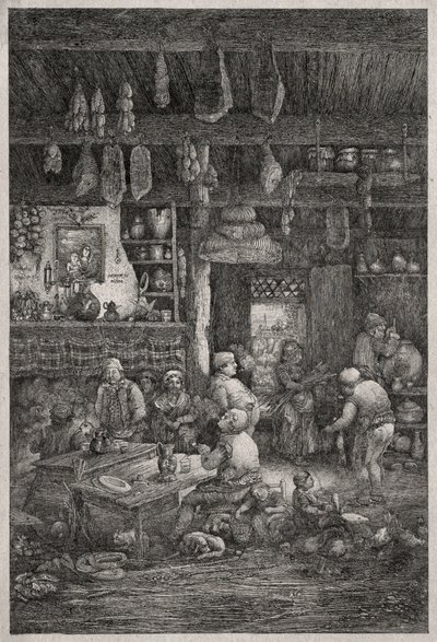 Moldawisches Interieur, 1856 von Rodolphe Bresdin