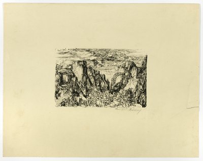 Ohne Titel (möglicherweise Caesar und seine Legionen) von Rodolphe Bresdin