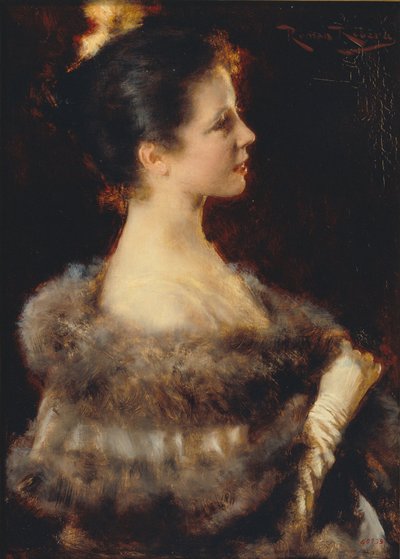 Frau im Abendkleid von Romà Ribera