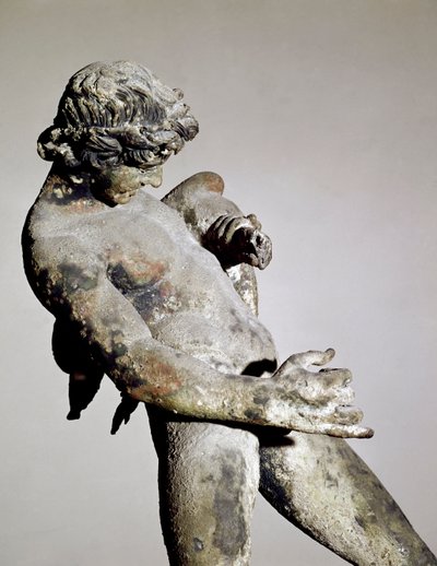 Detail eines Fauns (Bronzeskulptur) von Roman