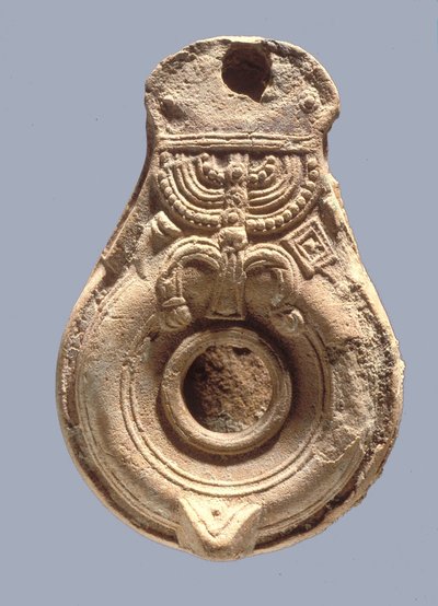 Jüdische Öllampe (Terrakotta) von Roman Roman