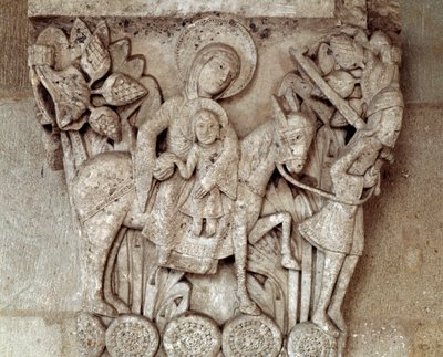 Die Flucht nach Ägypten (Kapitell) von Romanesque