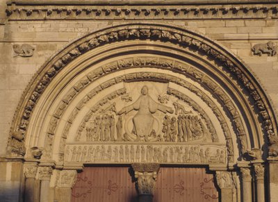 Tympanon der Kathedrale von Vézelay (Yonne 89) von Romanesque