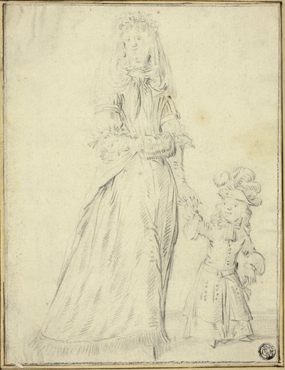 Dame und Kind von Romeyn de Hooghe