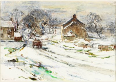 Ellerby - Winter von Rowland Henry Hill