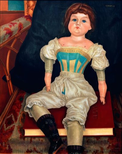 Puppe mit Korsett von Rudolf Wacker