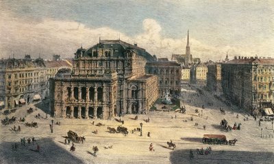 Wiener Staatsoper, ca. 1869 von Rudolf von Alt