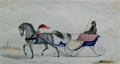 Pferdeschlitten (digitales Detail) von Russian School