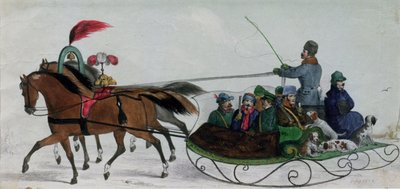 Pferdeschlitten (digitales Detail) von Russian School
