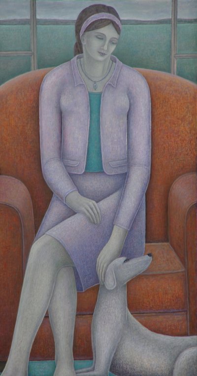 Genussvolle Geliebte (Frau und Hund) von Ruth Addinall