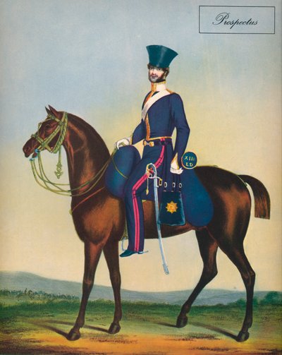 13. Leichte Dragoner, ca. 1830 von S Eschauzier