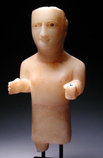 Männliche Figur (Alabaster) von Sabaean Sabaean