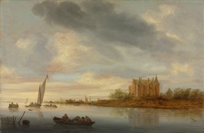 Schloss an einem Fluss von Salomon van Ruysdael