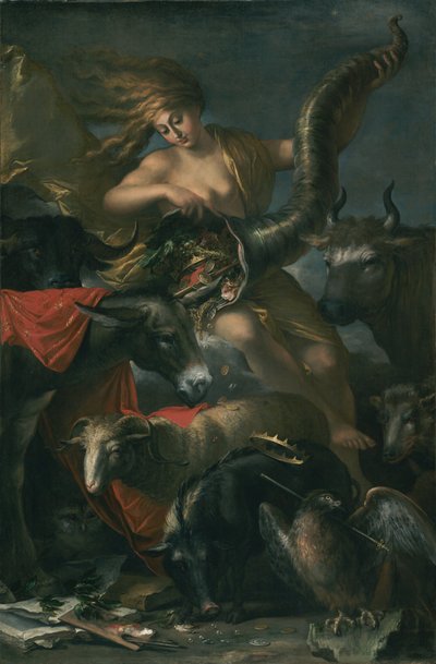 Allegorie des Glücks von Salvator Rosa