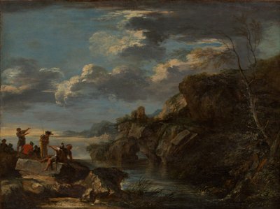 Banditen an einer felsigen Küste von Salvator Rosa