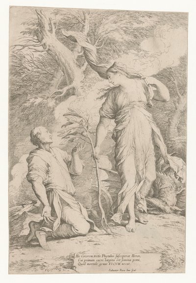 Ceres und Phytalus von Salvator Rosa