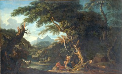 Merkur und der Holzfäller, 1635-1673 von Salvator Rosa