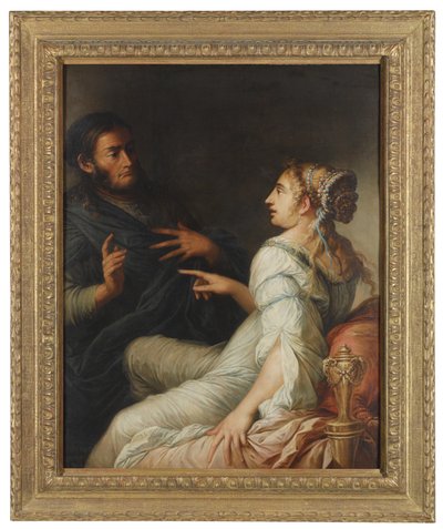 Phryne und Xenokrates von Salvator Rosa