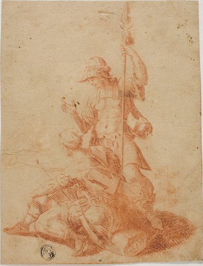 Zwei männliche Krieger von Salvator Rosa