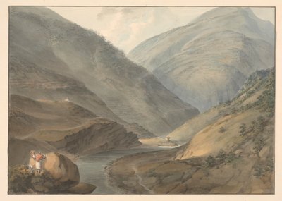 Gebirgslandschaft mit Fluss von Samuel Davis