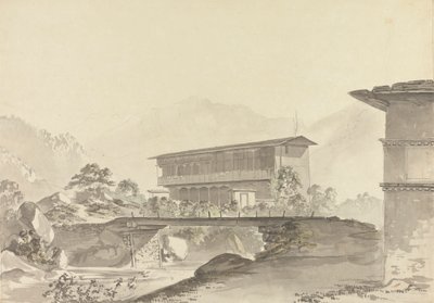 In der Nähe von Tassisudon [Tashicho Dzong] von Samuel Davis