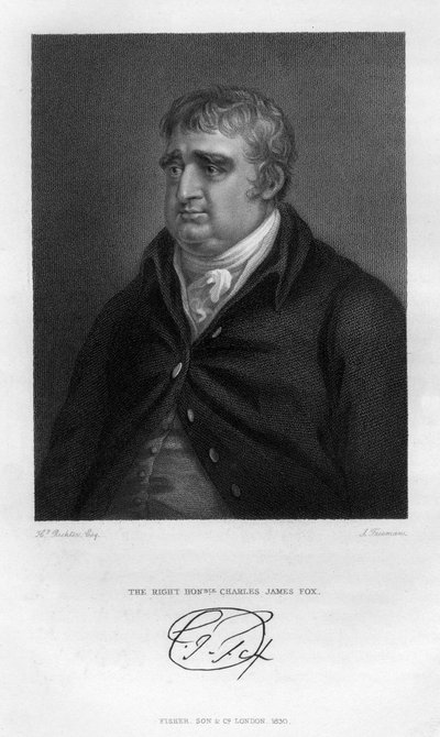 Charles James Fox 1749-1806, Whig-Politiker, 1830 von Samuel Freeman