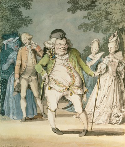 Der Macaroni, 1774 von Samuel Hieronymous Grimm