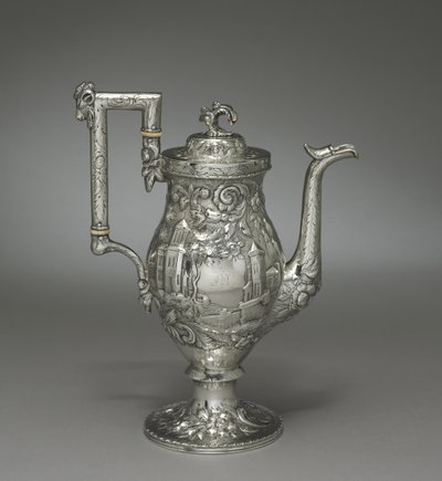 Neo-Rokoko-Kaffeekanne, ca. 1840 von Samuel Kirk