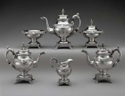 Tee- und Kaffeeservice, ca. 1824-1829 von Samuel Kirk