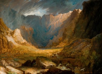 Llyn Idwal, Nordwales, 1810-1850 von Samuel Lines