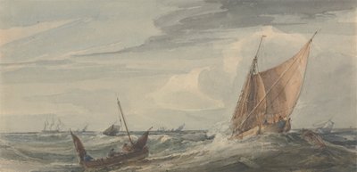 Schiffe auf stürmischer See von Samuel Owen